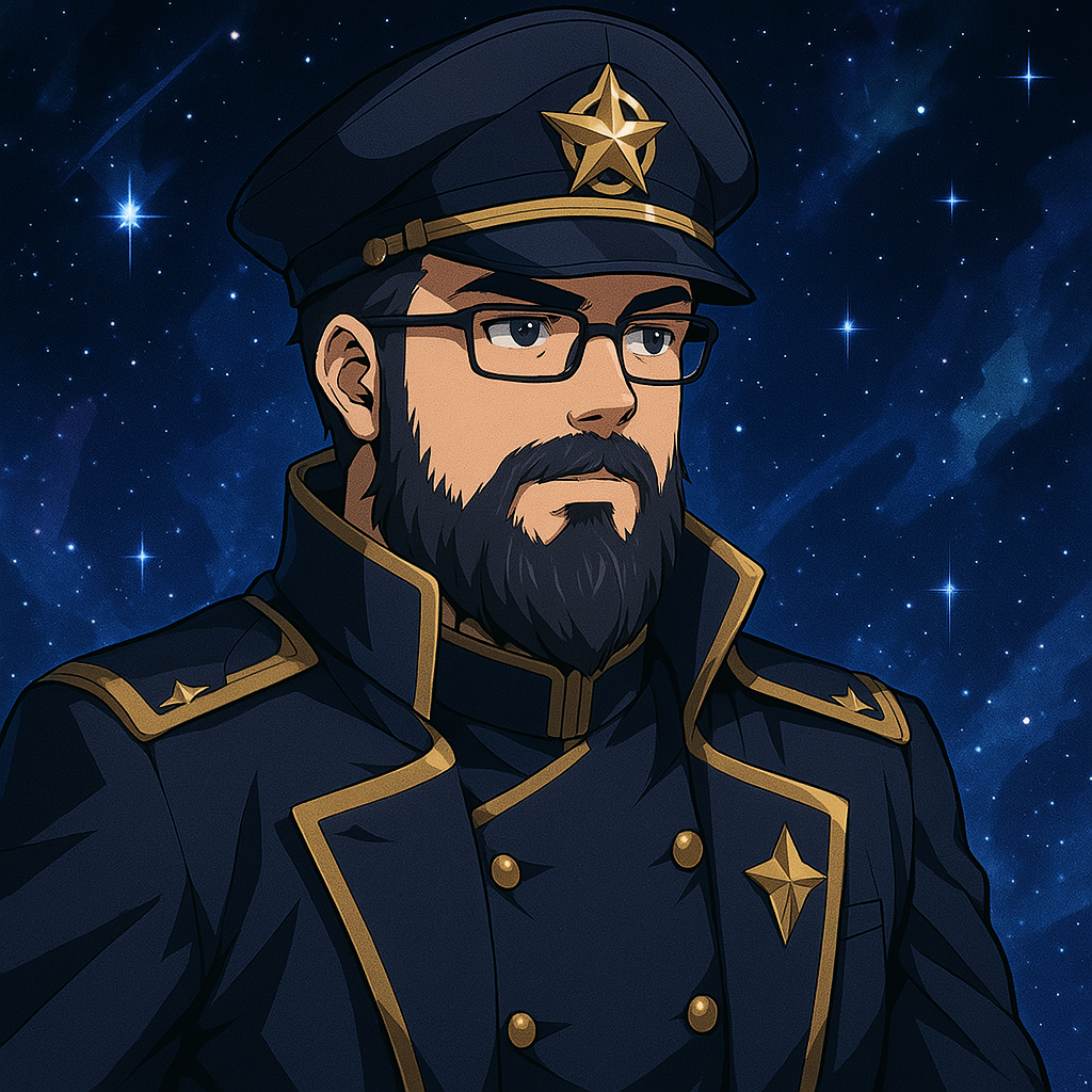 Matt McKenzie als Kapitän der Raumstation Sternen Schmiede