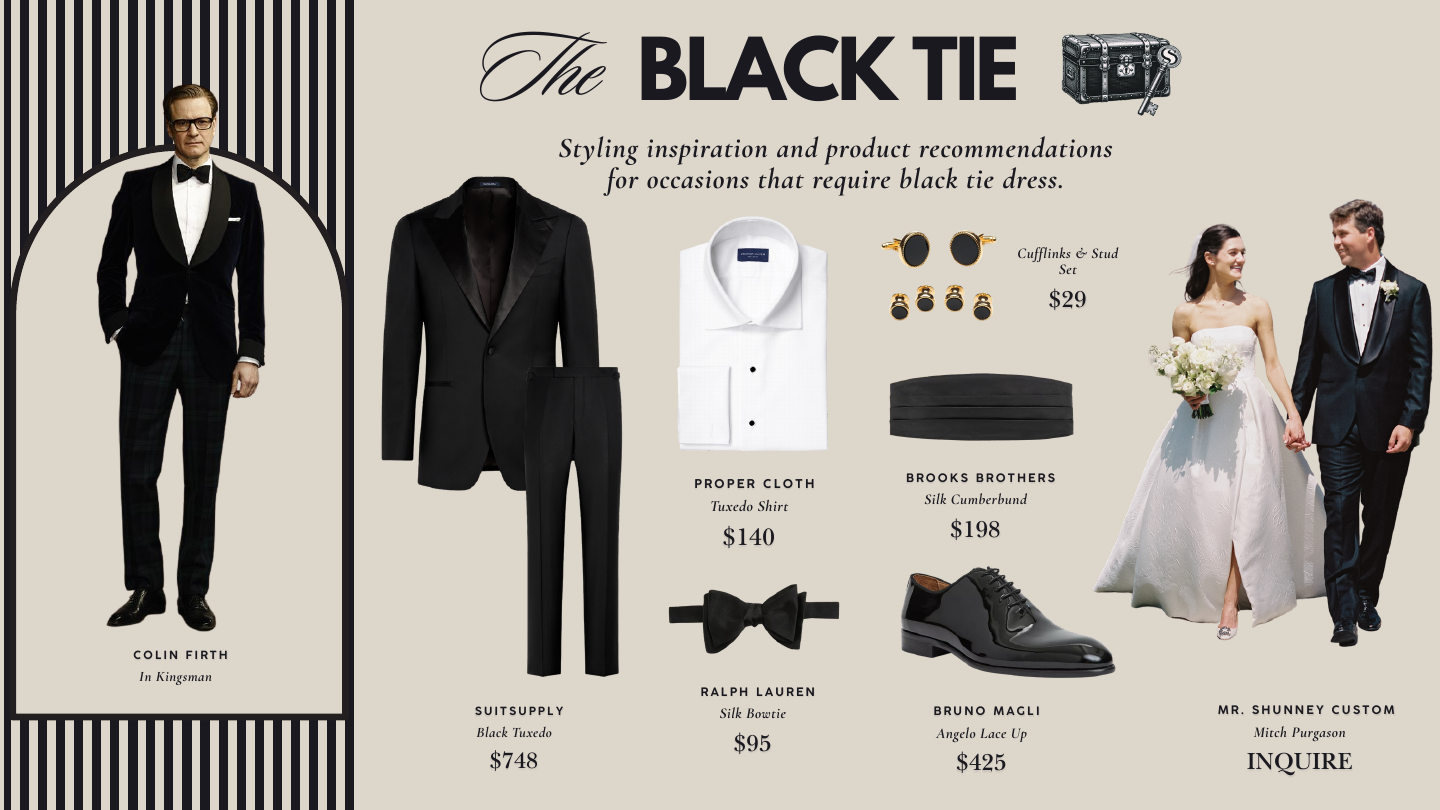 The Black Tie — Mr. Shunney styling inspiration and product recommendations