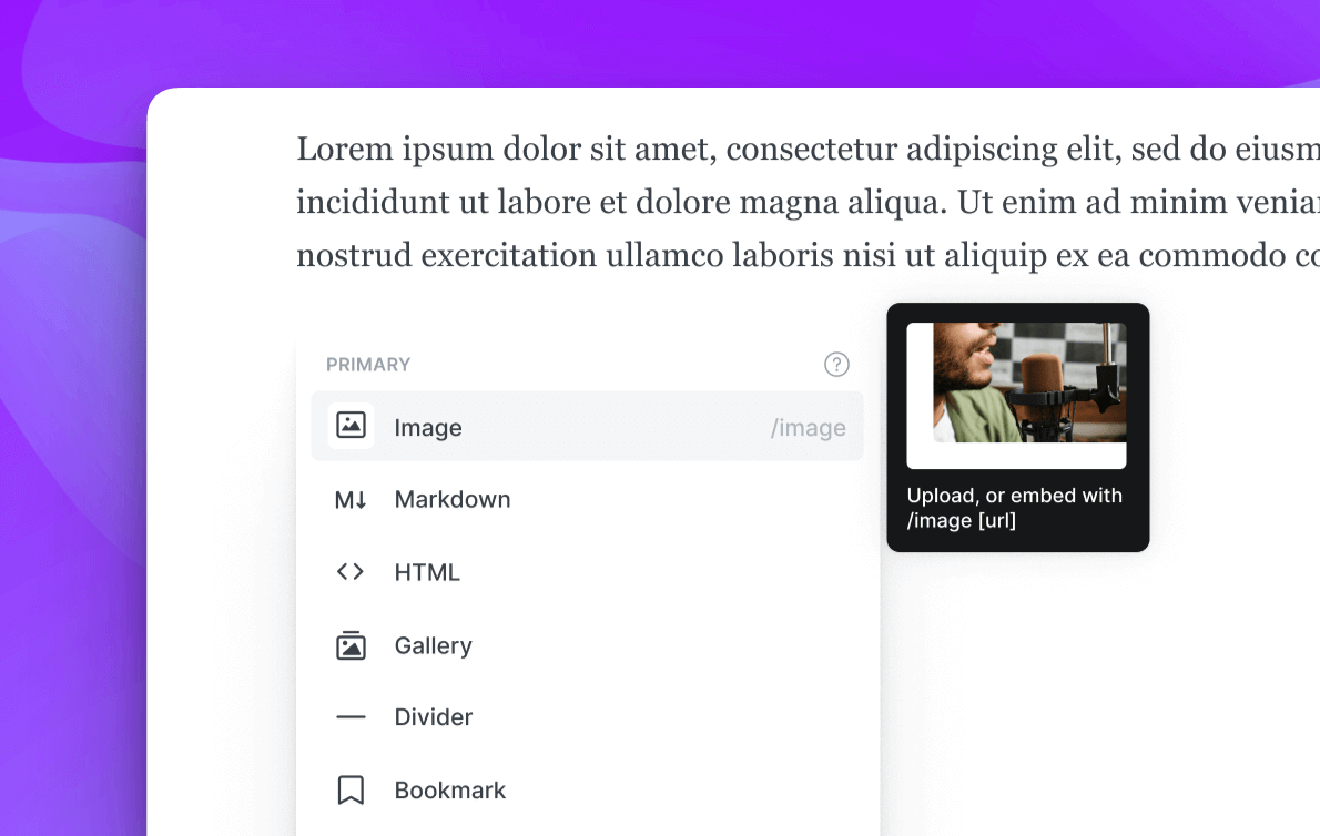 Exploring card previews