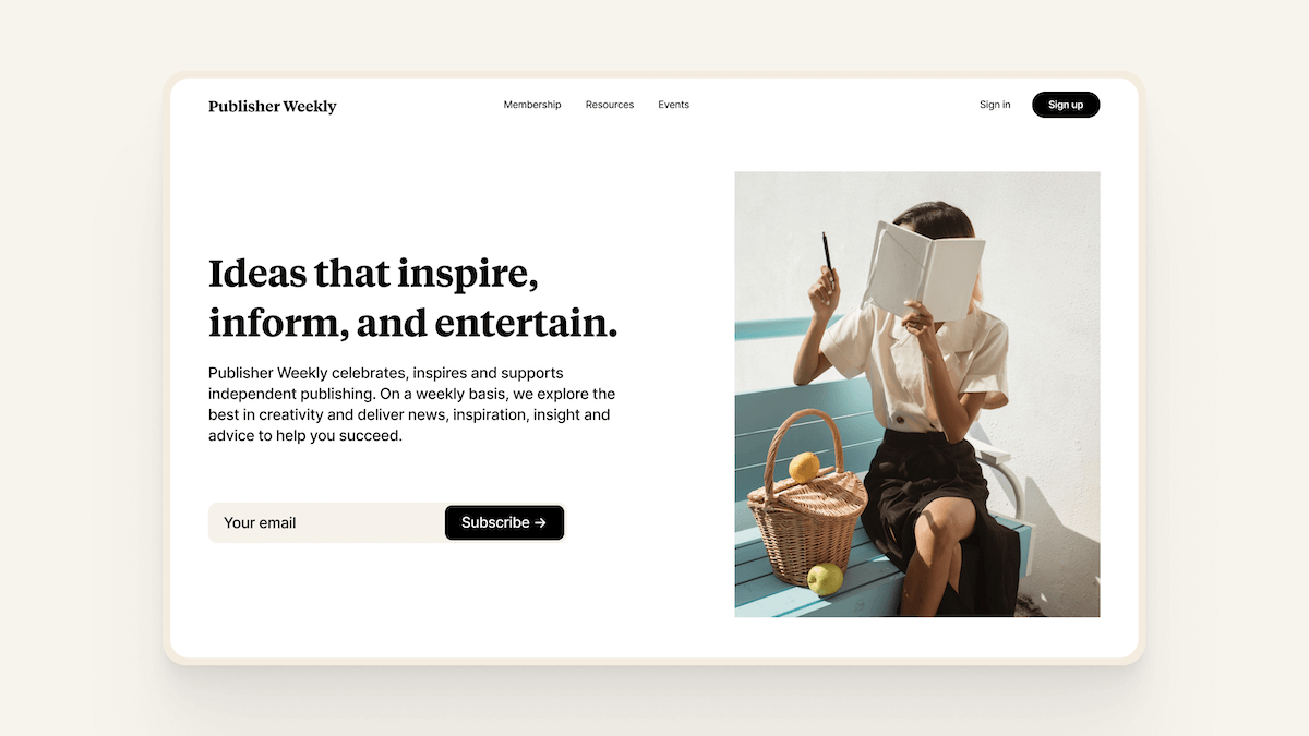 Custom landing pages