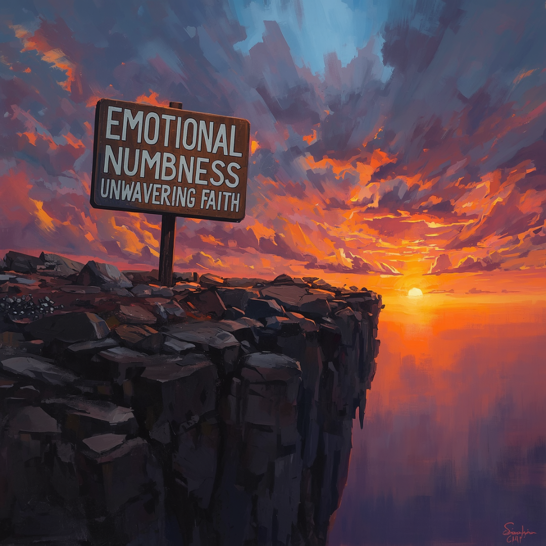Emotional numbness and unwavering faith