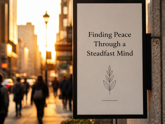 Finding Peace Through a Steadfast Mind