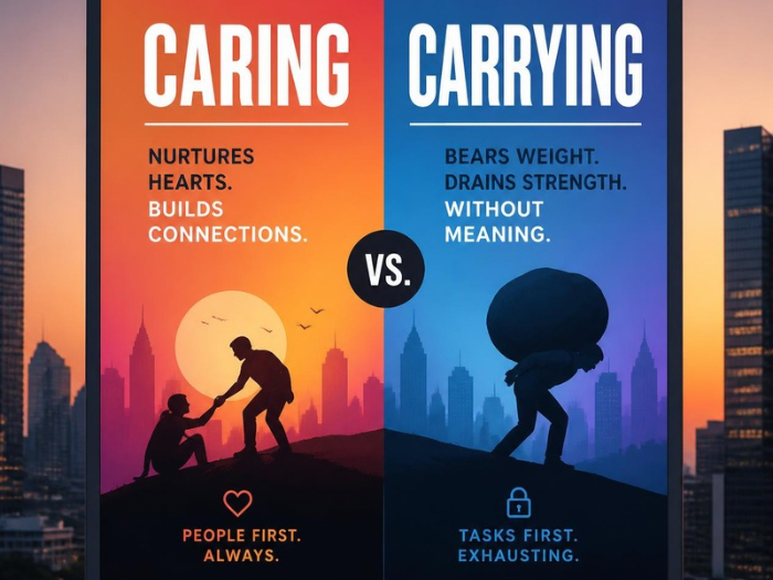 The difference between caring and carrying