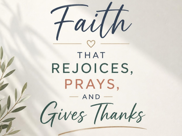 Faith That Rejoices, Prays, and Gives Thanks