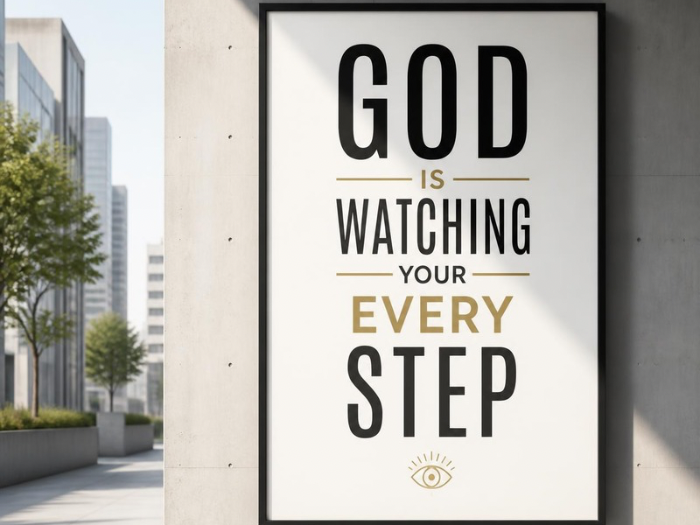God is watching your every step