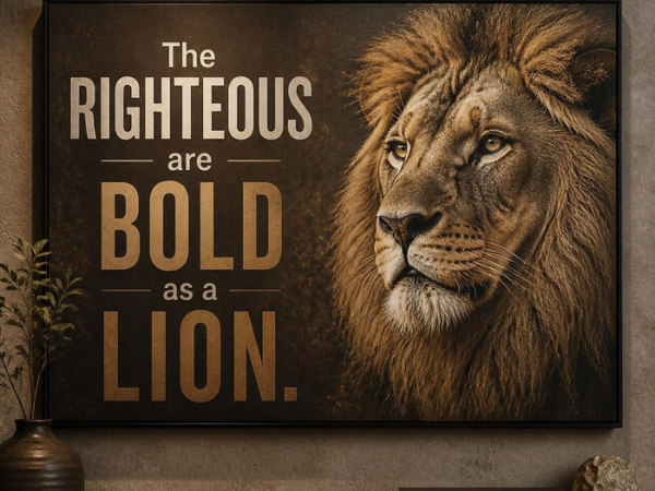 The Righteous Are Bold As A Lion.”