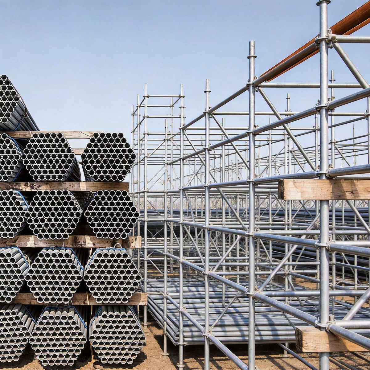 Scaffold Tube Racking in Nottinghamshire | Storage Rack Ideas Using Tube and Fittings