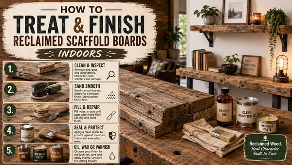 How to Treat and Finish Reclaimed Scaffold Boards Indoors