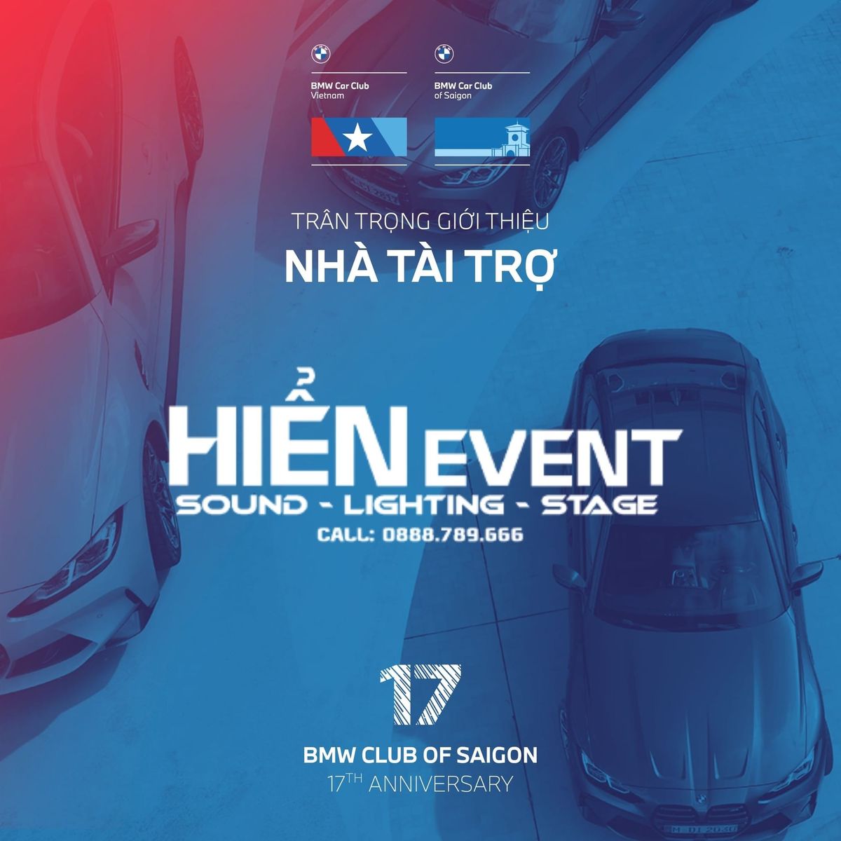 Hiển Event tài trợ chương trình Sinh nhật 17 năm BMW Club of Saigon