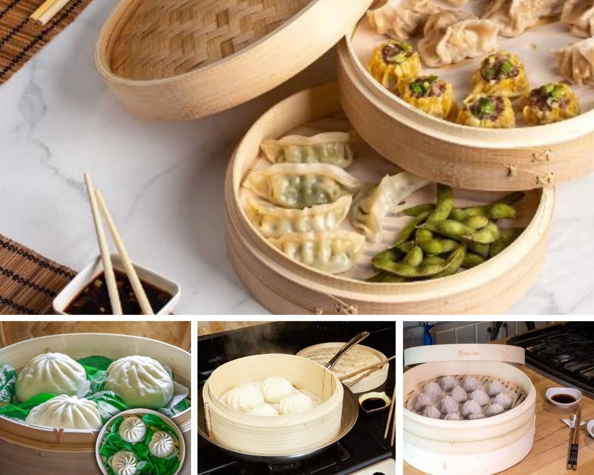 A Stackable Bamboo Steamer to Steam More Than One Food at a Time!