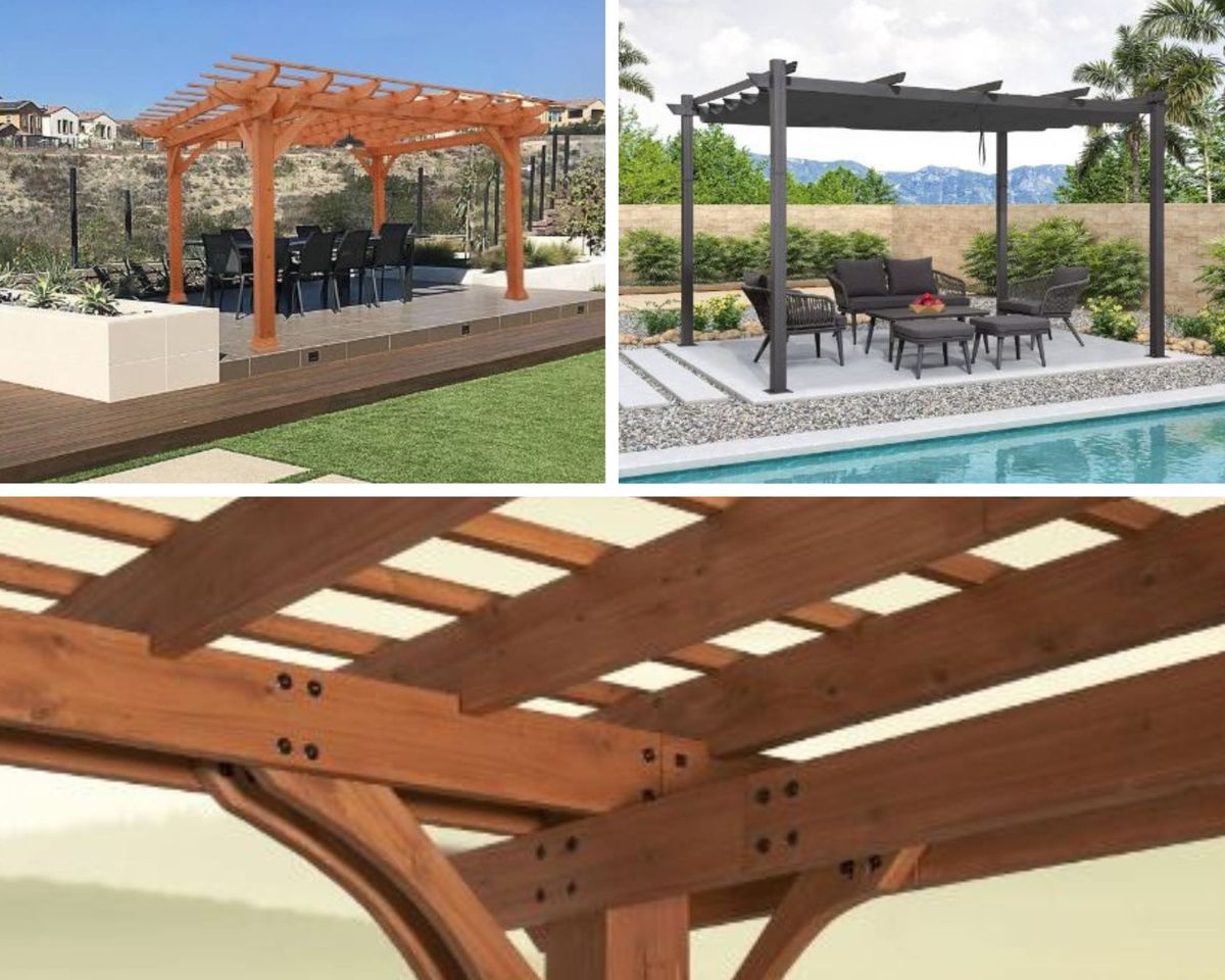 A Pergola: Central Hub for Gatherings, Games, and Garden Entry