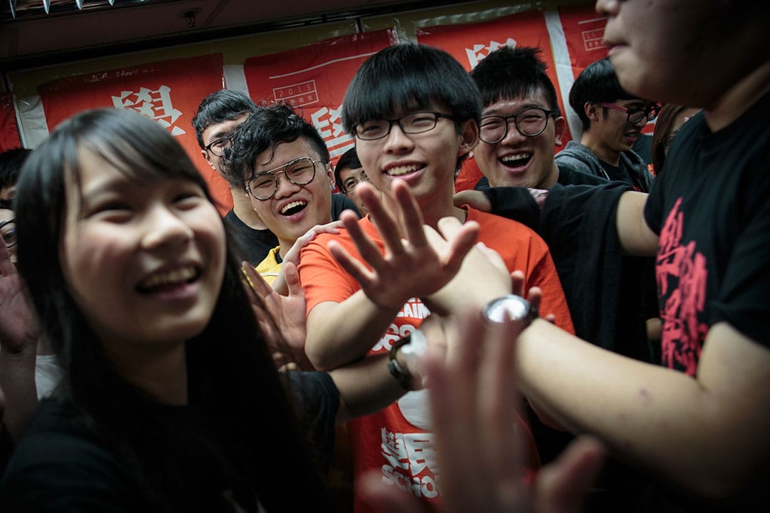 2016年，学民思潮停止运作，将成立参政团体及新学生组织。摄：吴炜豪/端传媒