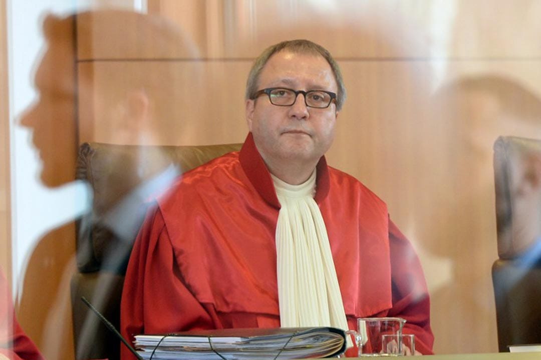 德國憲法法院院長佛斯庫勒（Andreas Voßkuhle）。攝：MARIJAN MURAT/DPA/AFP