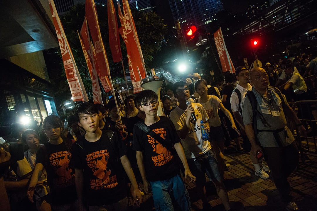 2014年七一游行。摄:林亦非/端传媒