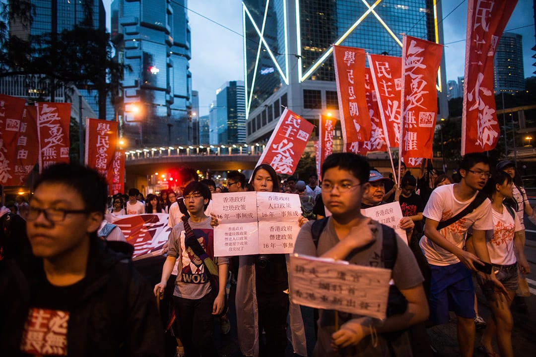 2013年七一游行。摄:林亦非/端传媒