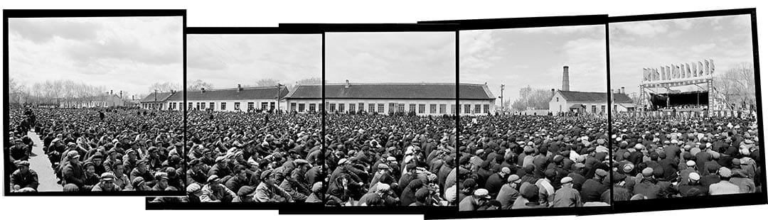 1965年5月21日，黑龙江省阿城县，四清运动万人对敌斗争大会。