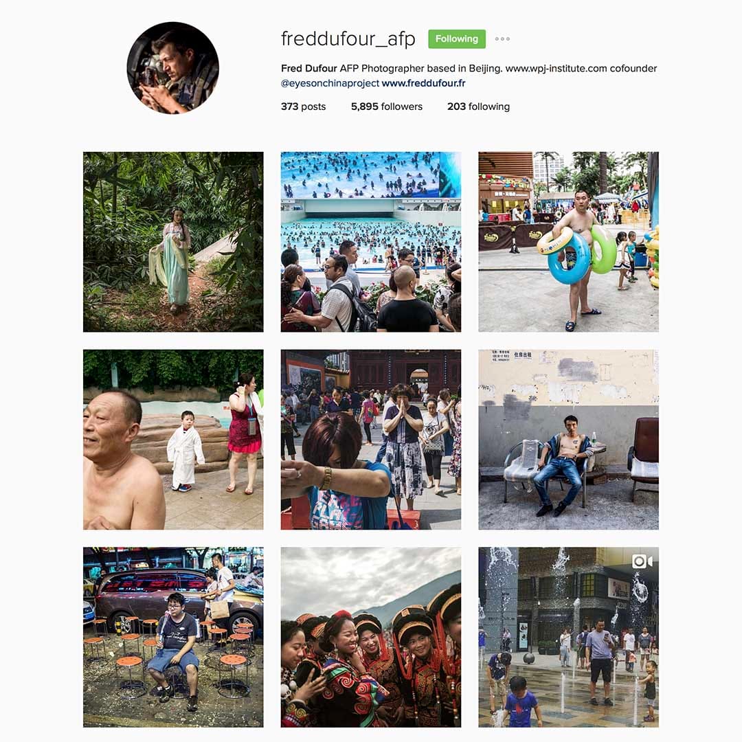 Fred Dufour (@freddufour_afp)，法新社驻北京摄影师，Instagram #eyeonchina创办成员。