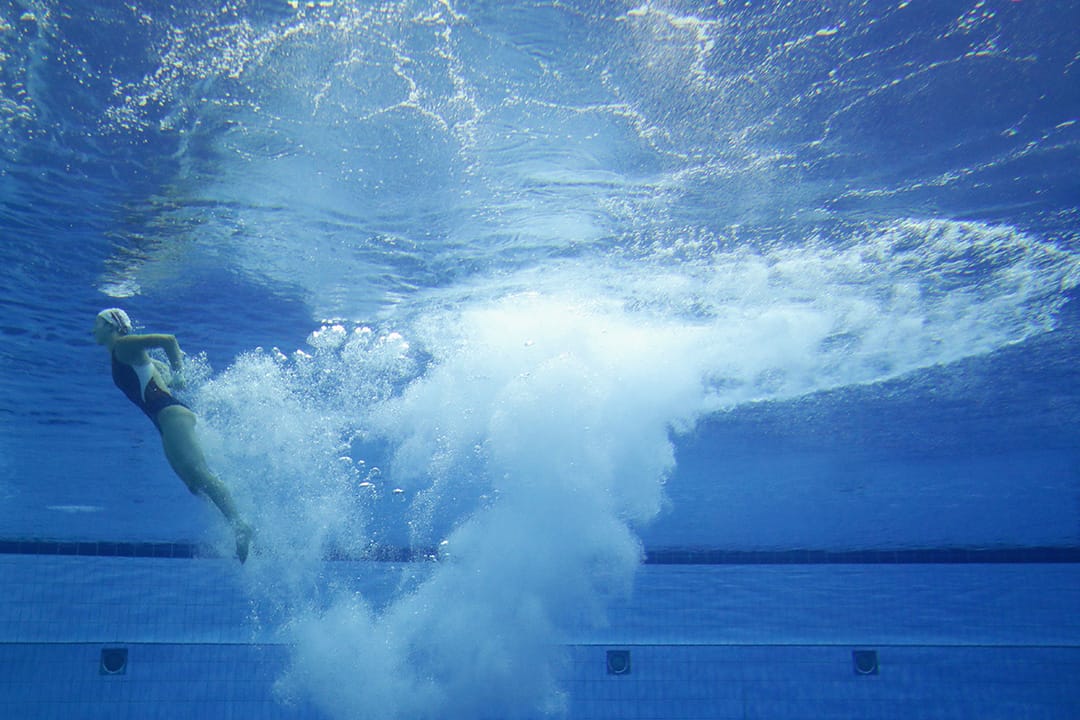 2016年6月22日，一个美国游泳运动员正参与集训。