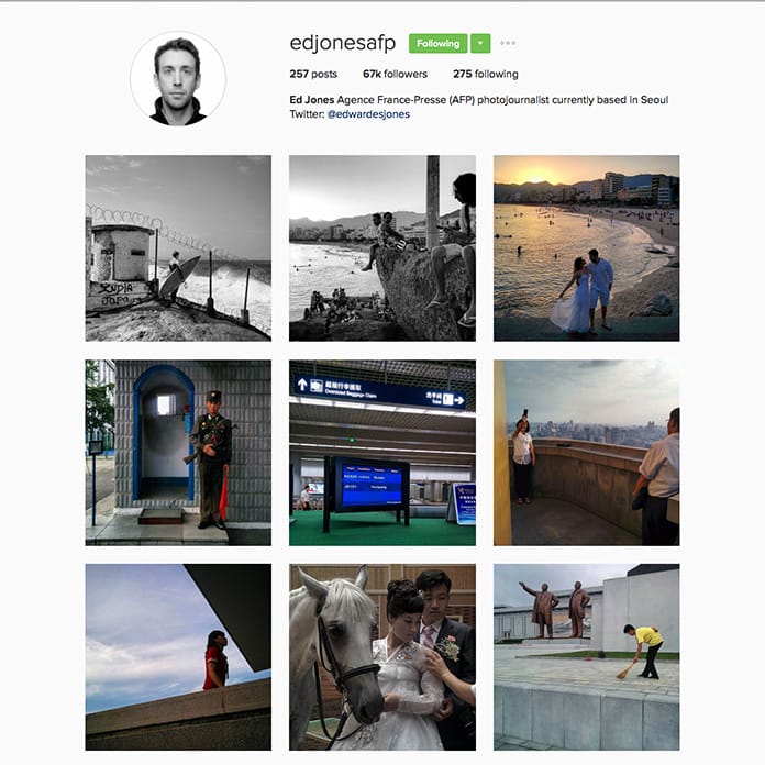 Ed Jones(@edjonesafp)，法新社 (AFP) 驻首尔摄影记者。