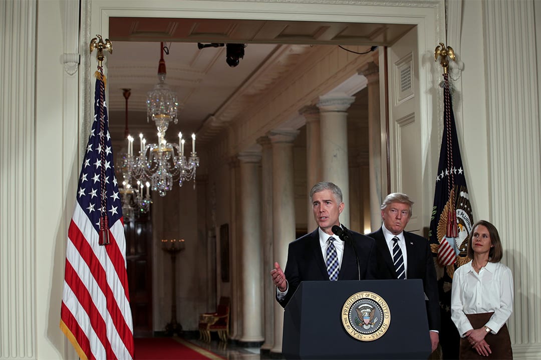 特朗普日前宣布提名尼爾·戈薩奇（Judge Neil Gorsuch）出任聯邦最高法院大法官。