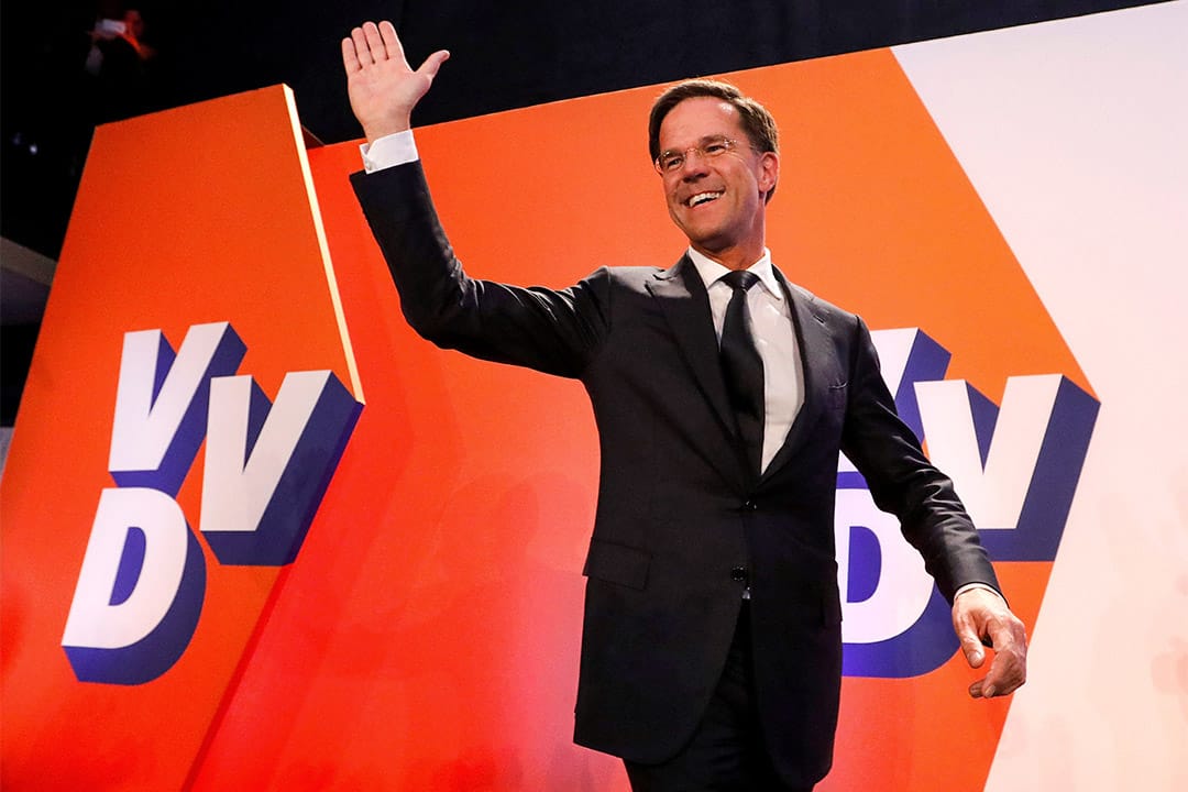 现任首相吕特的自民党取得最多议席。