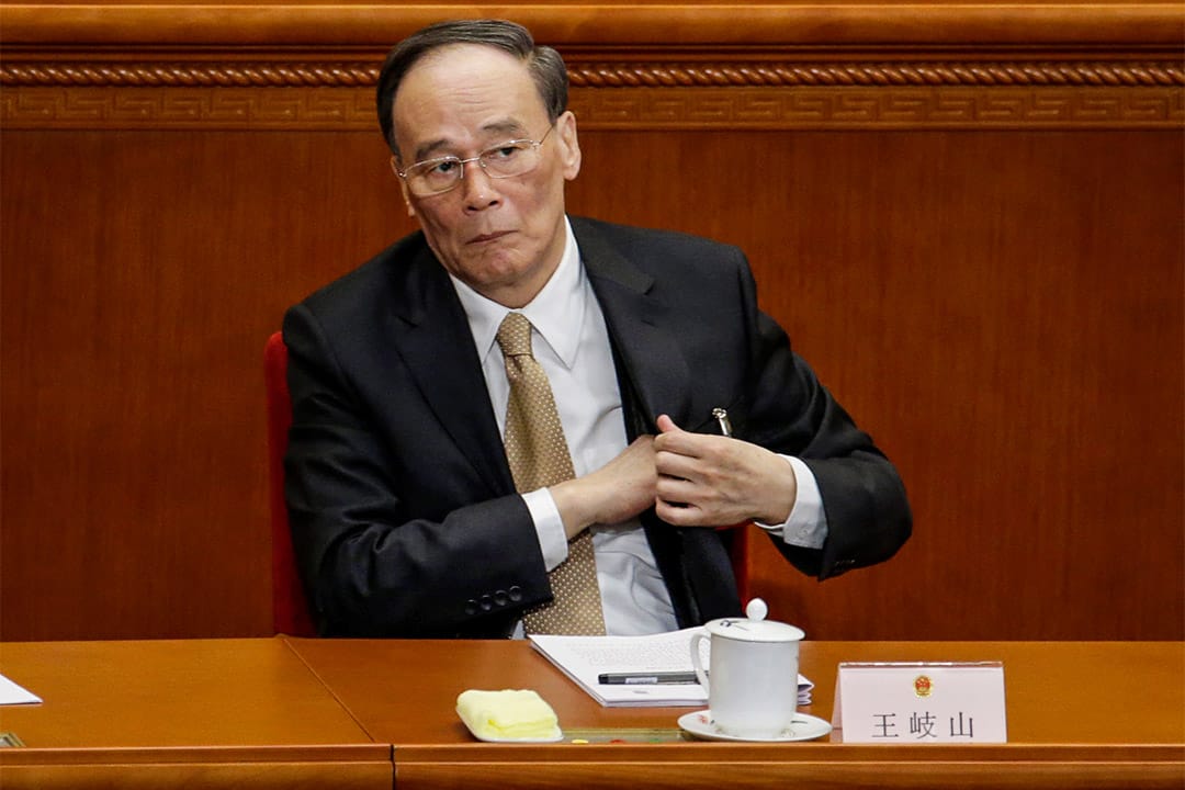 2017年3月5日,政治局常委、中紀委書記王岐山出席全國人民代表大會。
