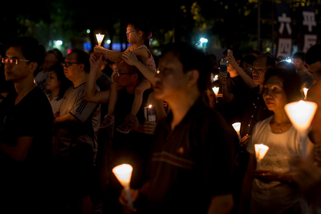 六四维园烛光集会。