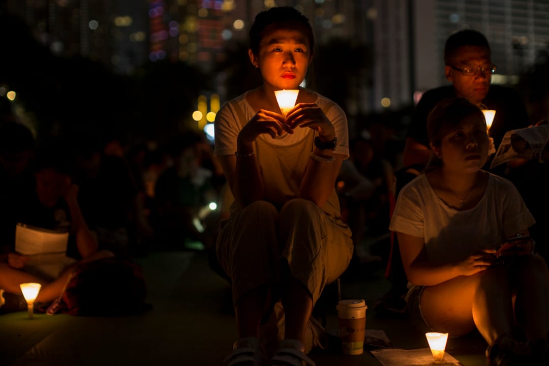 六四维园烛光集会。