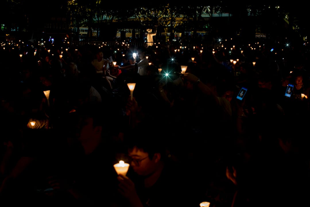 六四维园烛光集会。
