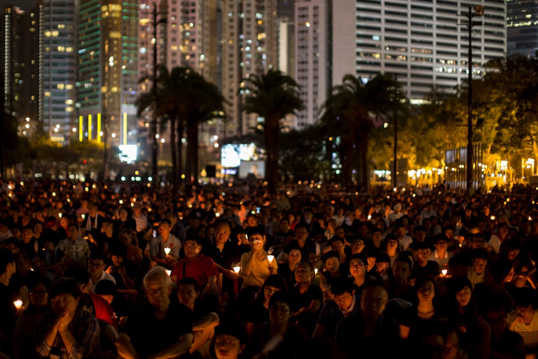 六四维园烛光集会。