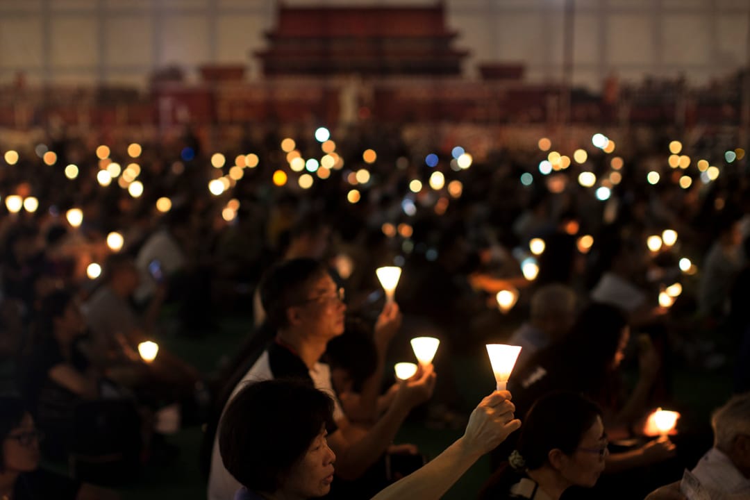 六四维园烛光集会。