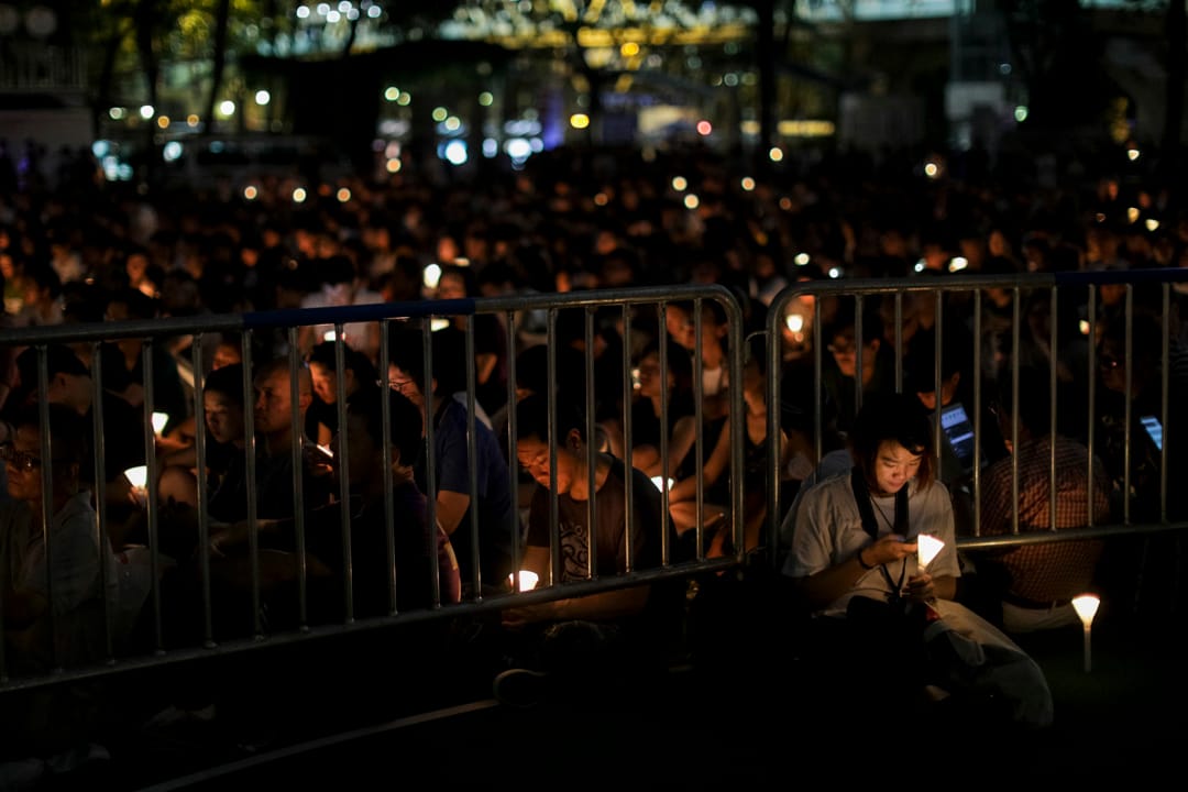 六四维园烛光集会。