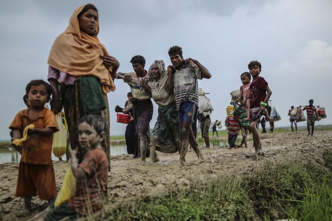 2017年9月3日，羅興亞人正逃離緬甸前往孟加拉。