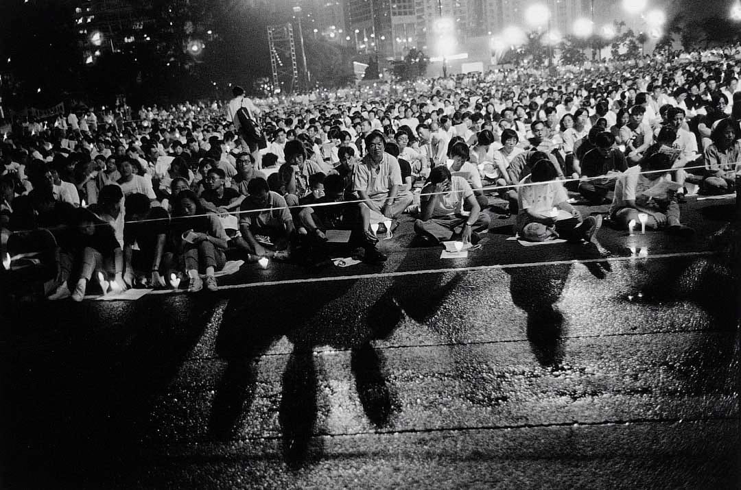 1994年，「六、四」燭光晚會・維多利亞公園。
