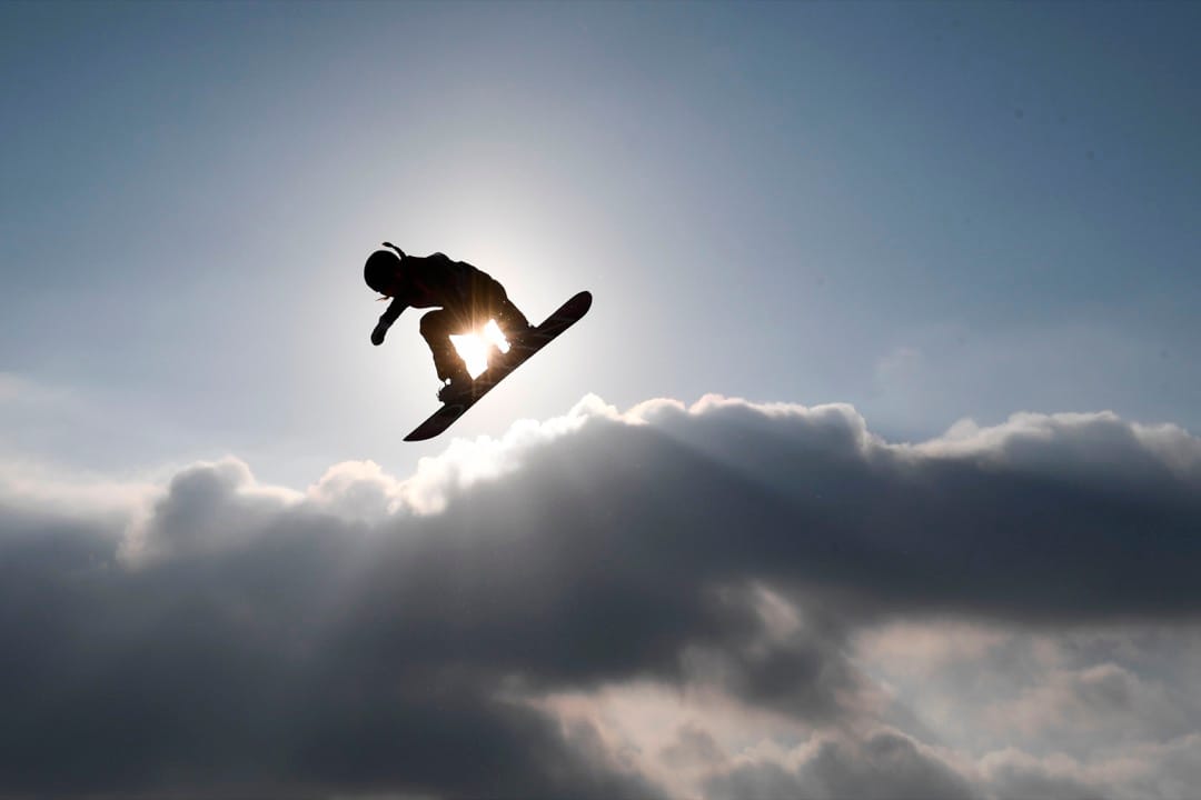 2018年2月22日，挪威選手 Silje Norendal 正挑戰女子單板滑雪大跳台項目決賽。