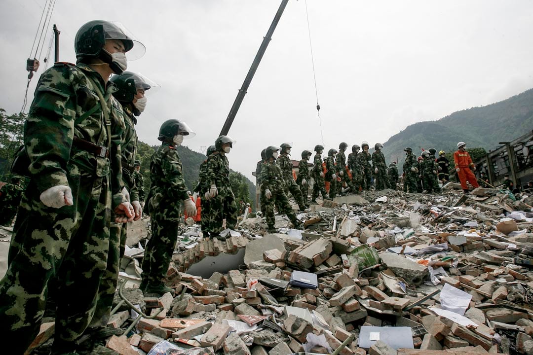 2008年,北川中学。