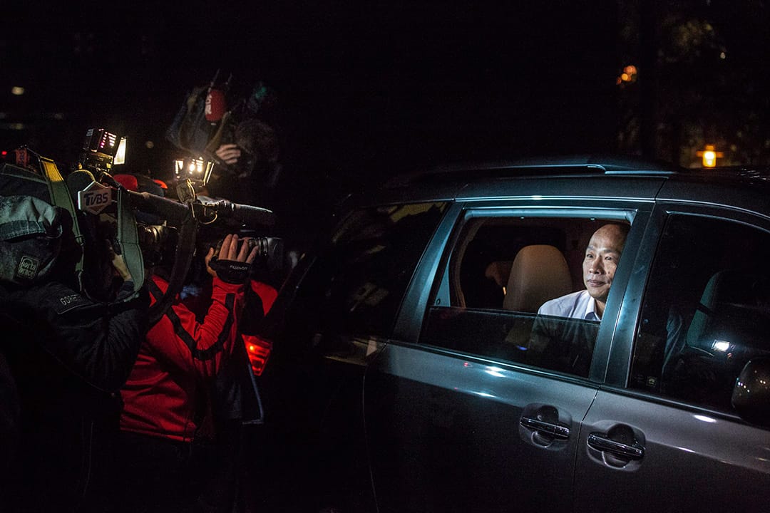 2018年11月19日，韩国瑜出席三立电视的高雄市长候选人电视辩论。