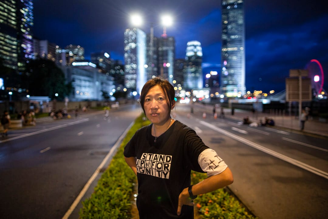 被不點名批評的「陣地社工」陳虹秀，拍攝於2019年。攝：陳焯煇/端傳媒