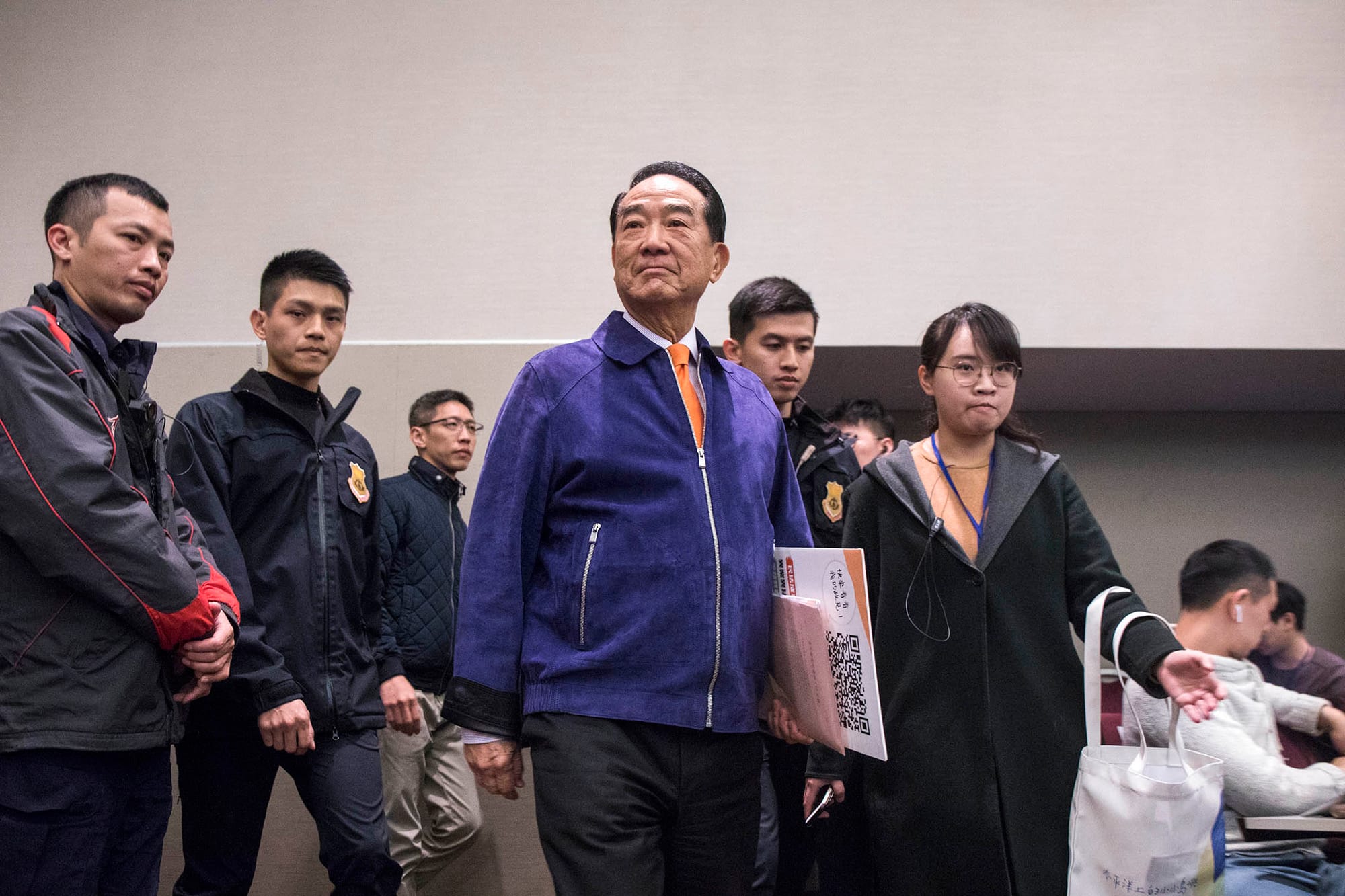 2019年12月7日,親民黨總統參選人宋楚瑜出席青年論壇與學生談政策。