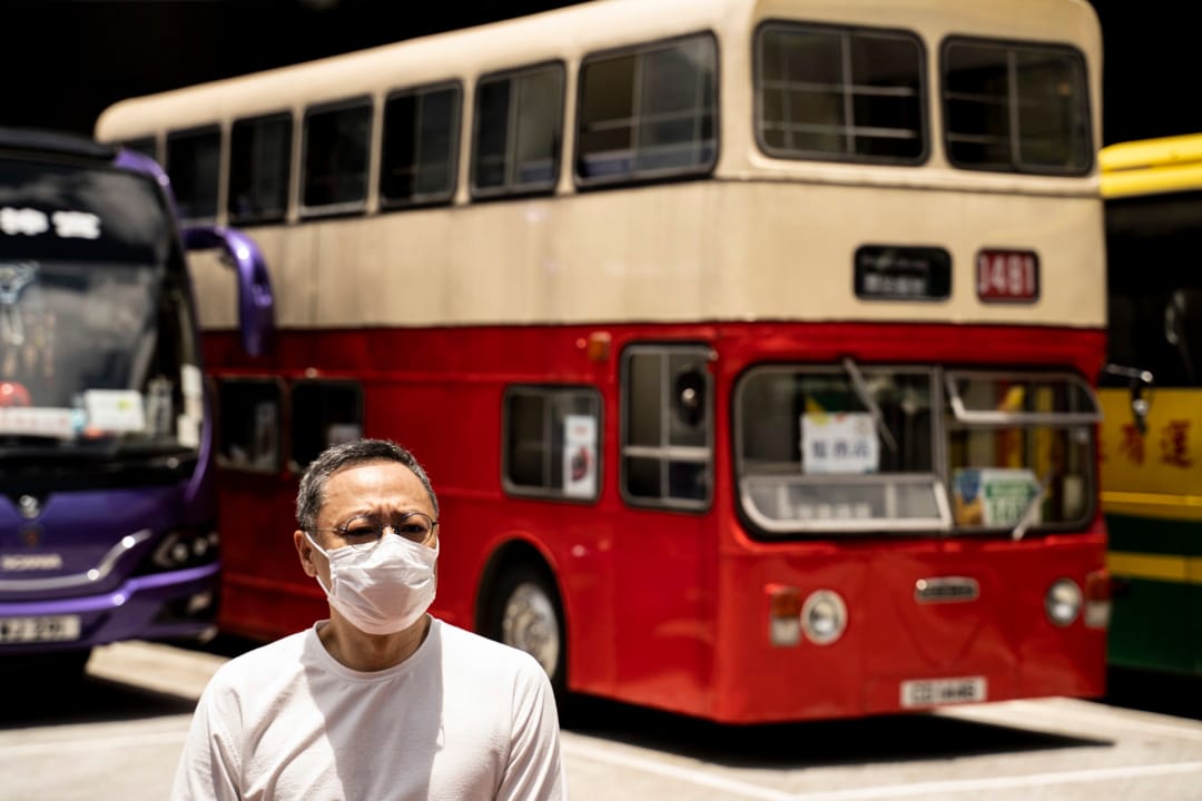 2020年7月11日,戴耀廷在記者會上反駁政府指初選違法,堅稱初選完全合法。攝:林振東/端傳媒