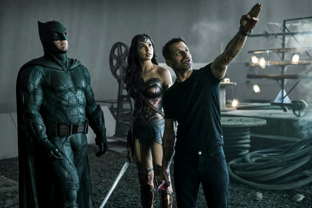 薩克薛達（Zack Snyder)在拍攝現場。