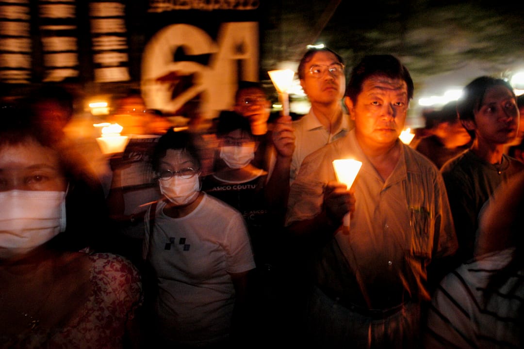 2003年6月4日，支聯會將維園燭光晚會的主題定為「毋忘六四，反對廿三」，大會宣佈共五萬人出席。