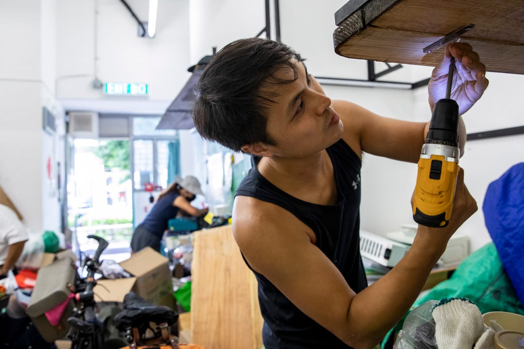 前元朗区议会屏山南选区区议员梁德明。