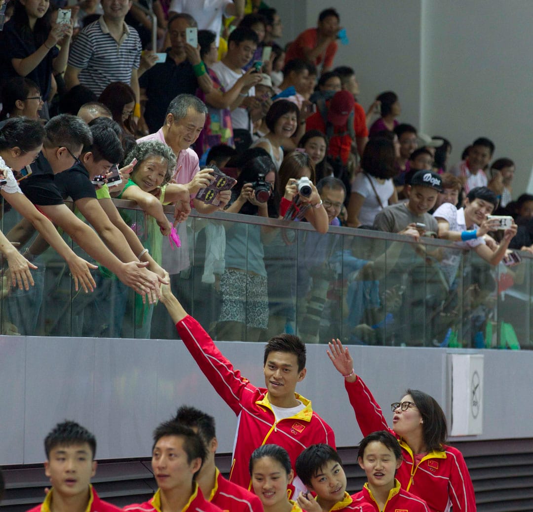 2016年8月28日，中國奧運選手在參加里約熱內盧奧運會後，到訪香港並進行體育表演，其中孫楊與傅園慧甚受觀眾歡迎。