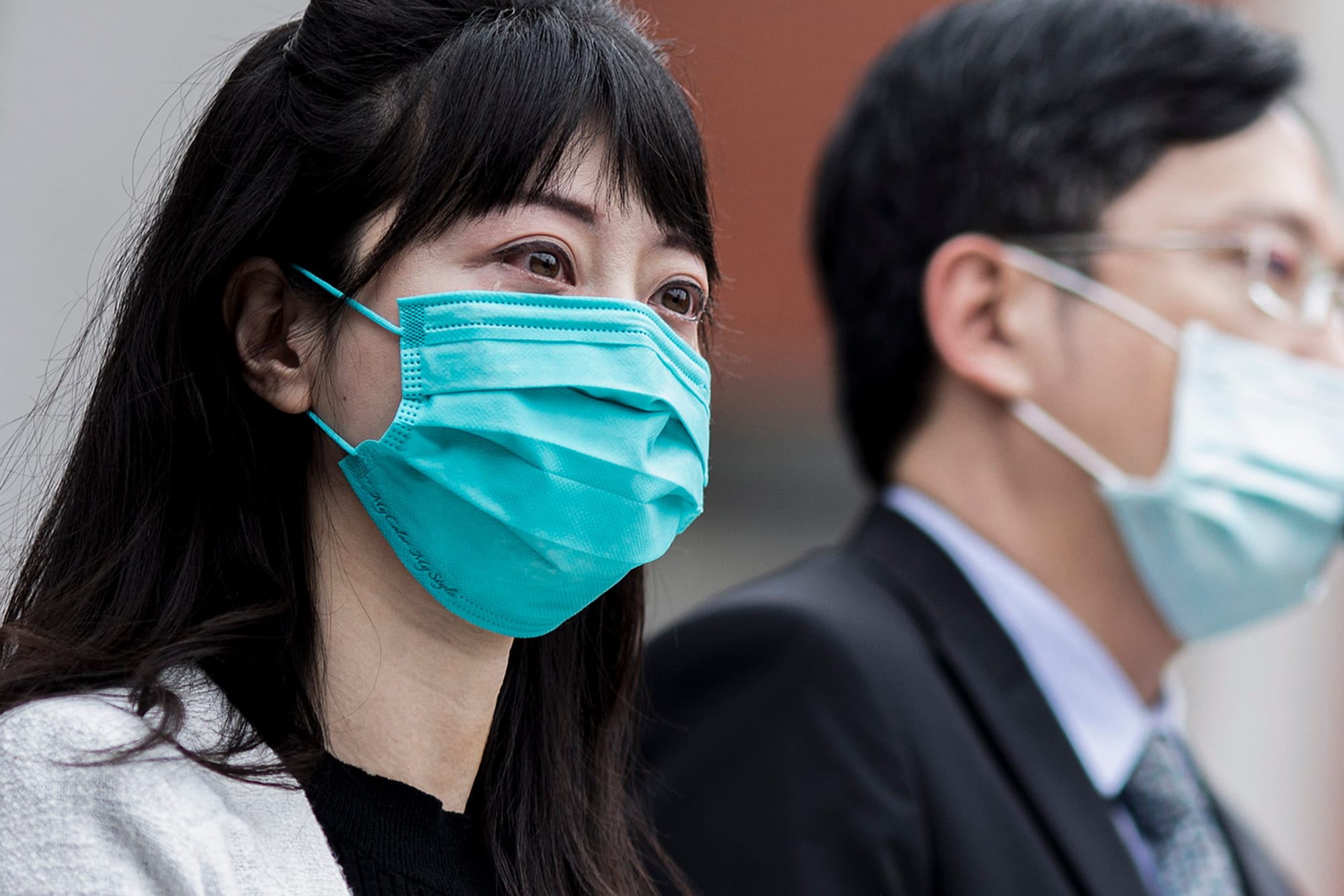 2021年12月1日台北立法院，高嘉瑜接受媒体访问。