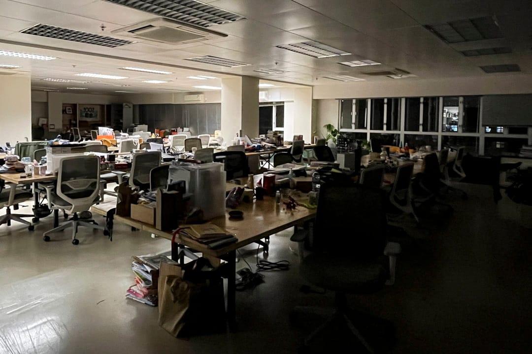 《立场新闻》的办公室。图:前《立场新闻》员工