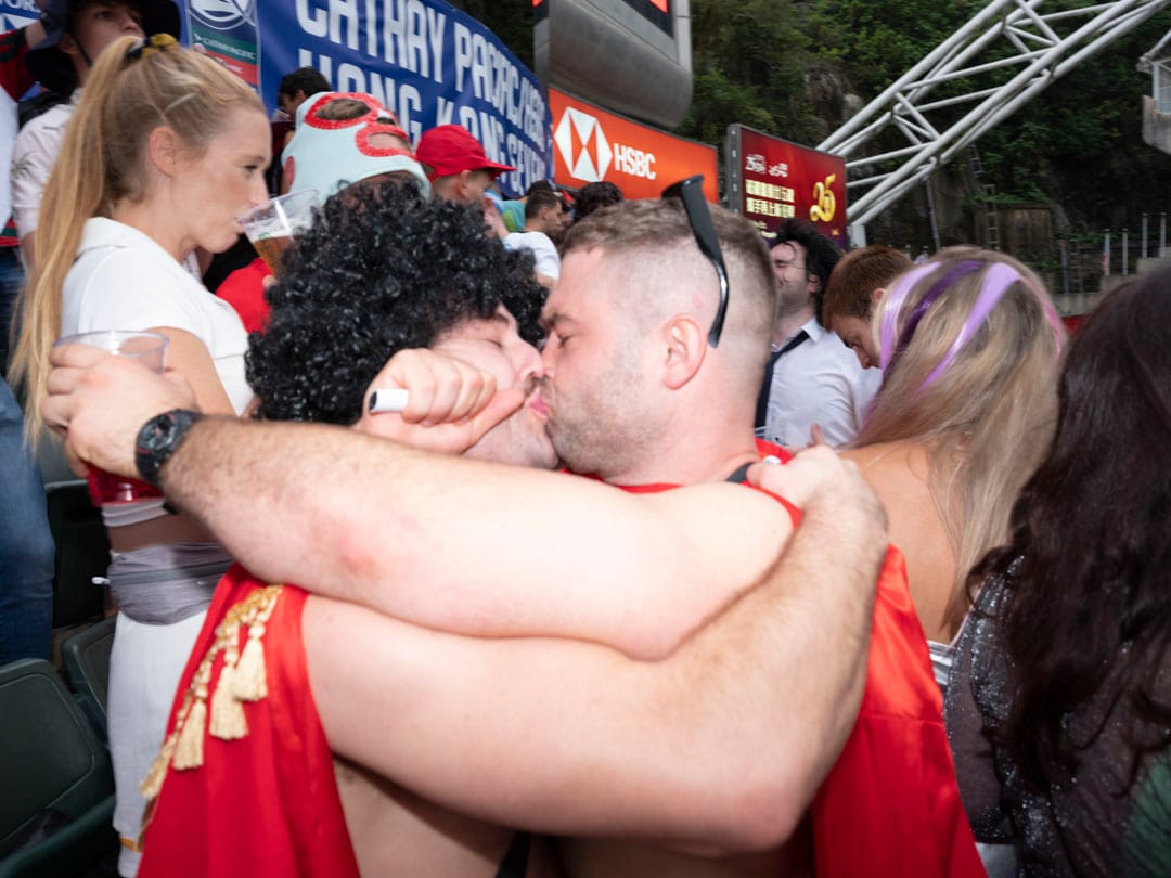 香港国际七人榄球赛的观众。