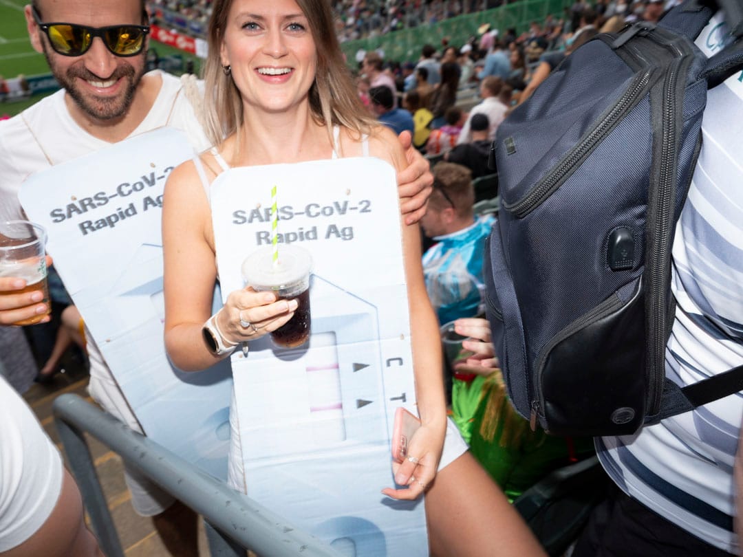 香港国际七人榄球赛的观众。