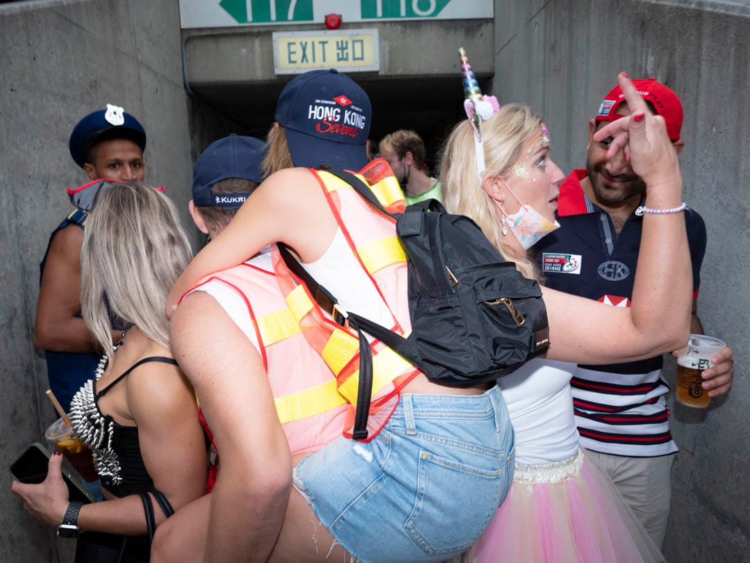 香港国际七人榄球赛的观众。