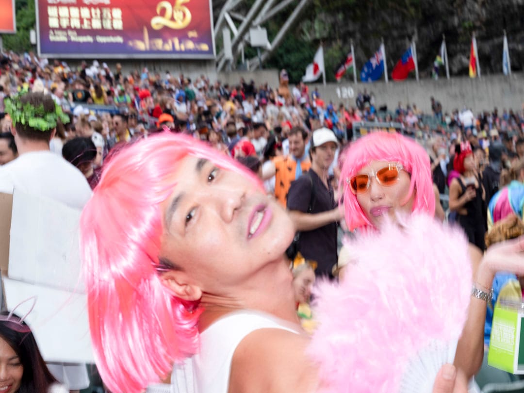 香港国际七人榄球赛的观众。